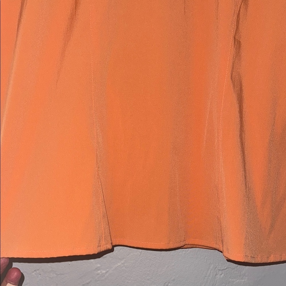 DC Orange Button Down Shirt with Notched Collar and 3/4 Sleeves 51 - Picture 7 of 8
